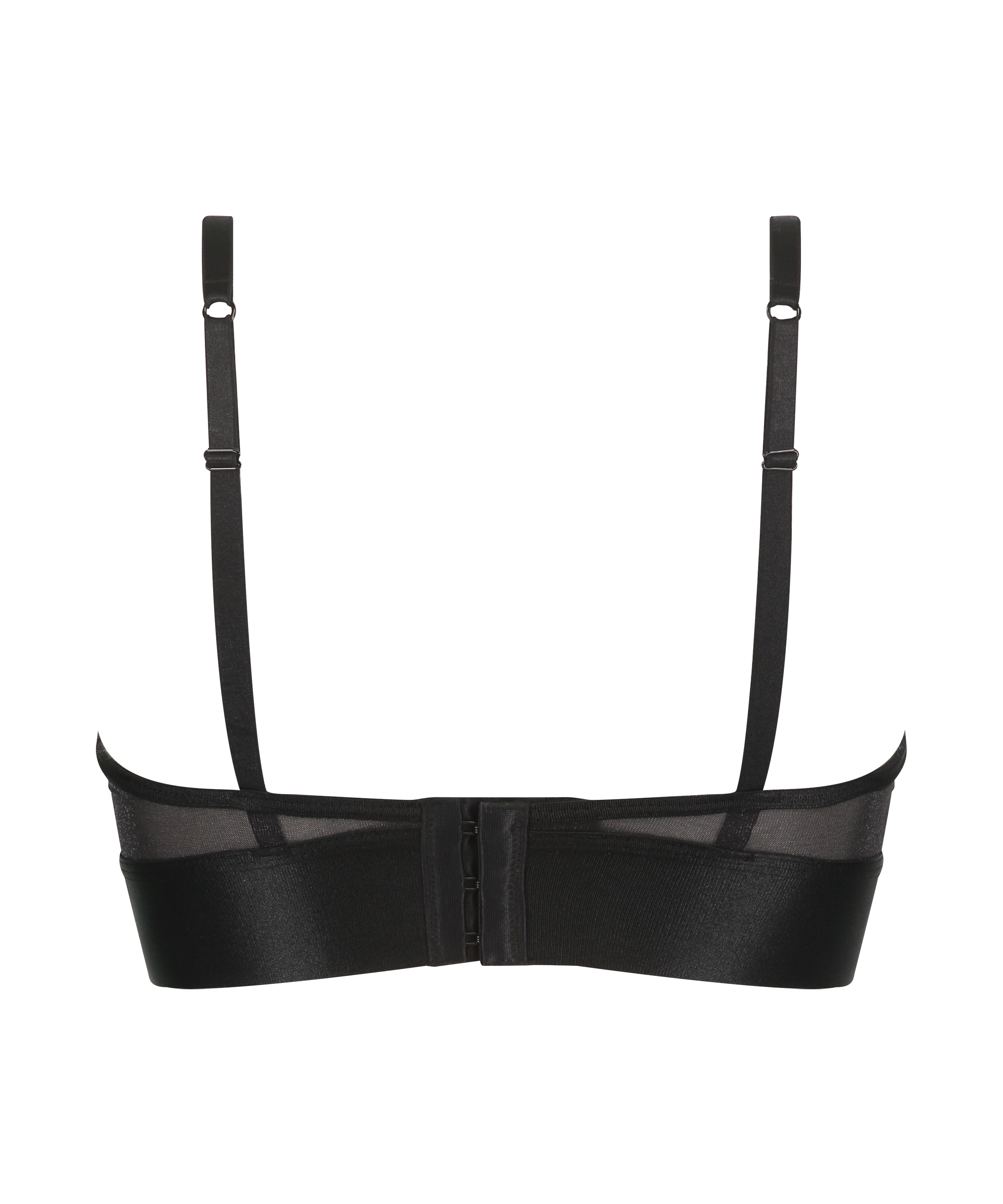 Sujetador bralette con rejilla Glossy, Negro, main