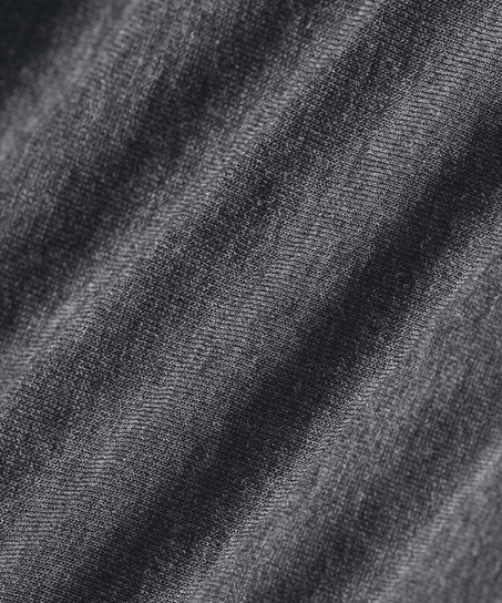 Camiseta super suave de cachemir con escote barco, Gris