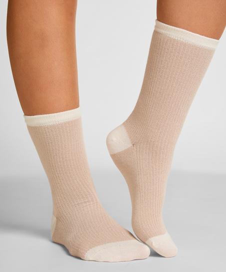 Calcetines de modal, Beige
