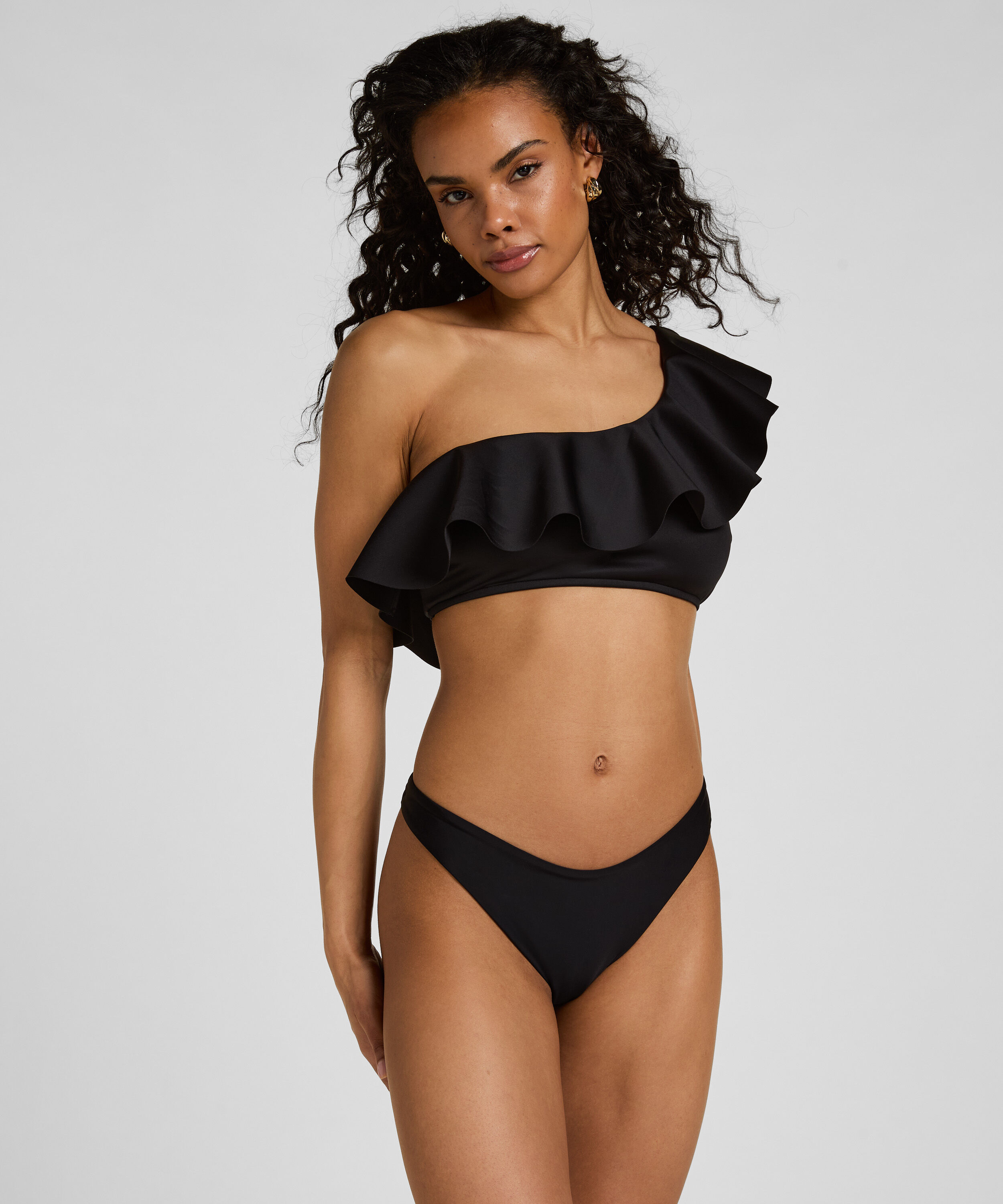 Braguita de Bikini Highleg Luxe, Negro