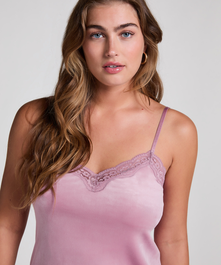 Camiseta top Velours Lace, Morado