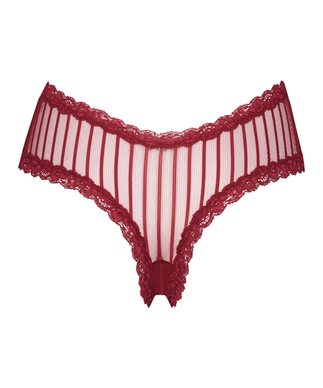 Brasile&ntilde;a en forma de V burn-out mesh, Rojo