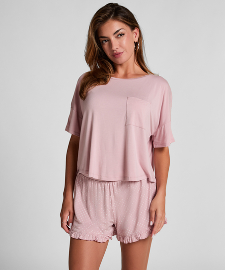 Conjunto de pijama en punto, Rosa