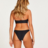Braguita de bikini de pernera alta Juicy, Negro