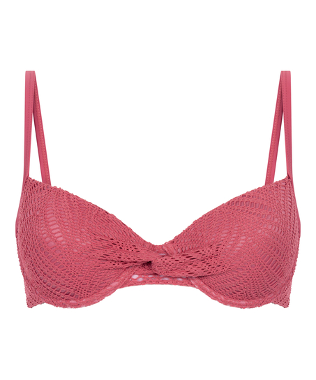 Top de bikini preformado con aros Lanai, Rosa
