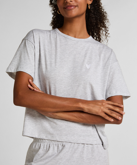 Conjunto de pijama de punto Heart, Gris