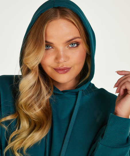 Sudadera de manga larga con capucha, Azul