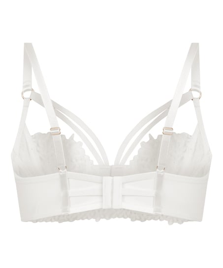 Sujetador Longline Kristina con Aros Sin Relleno, Blanco