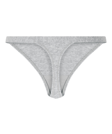 Tanga de algod&oacute;n, Gris