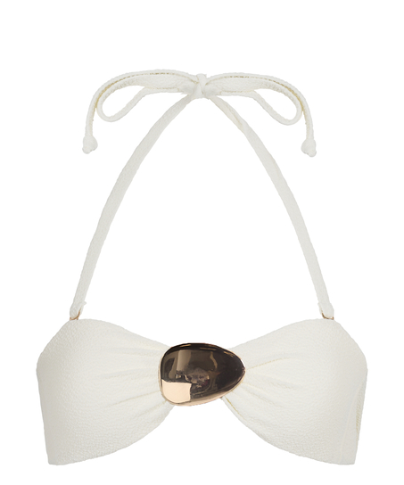 Top de bikini bandeau Cabo, Blanco