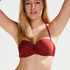 Top de bikini de aros push-up preformado Cali Doutzen Copas A-E, Rojo
