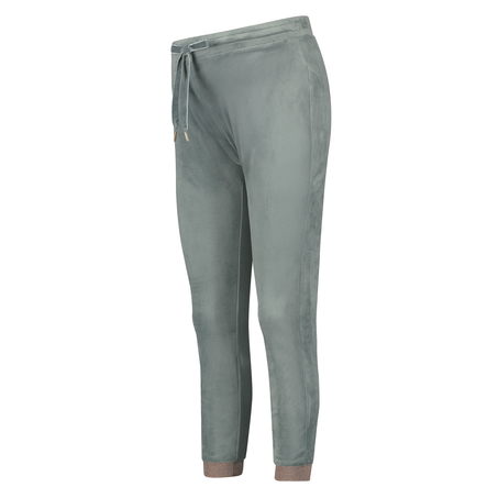 Pantalón alto de jogging de terciopelo, Verde