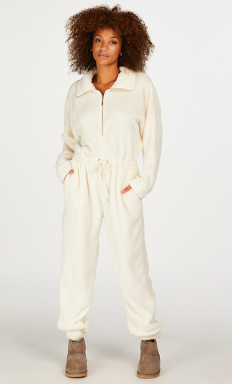 Pijama de una pieza de vellón, Blanco