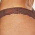 Invisible Tanga Lace Back, Marrón
