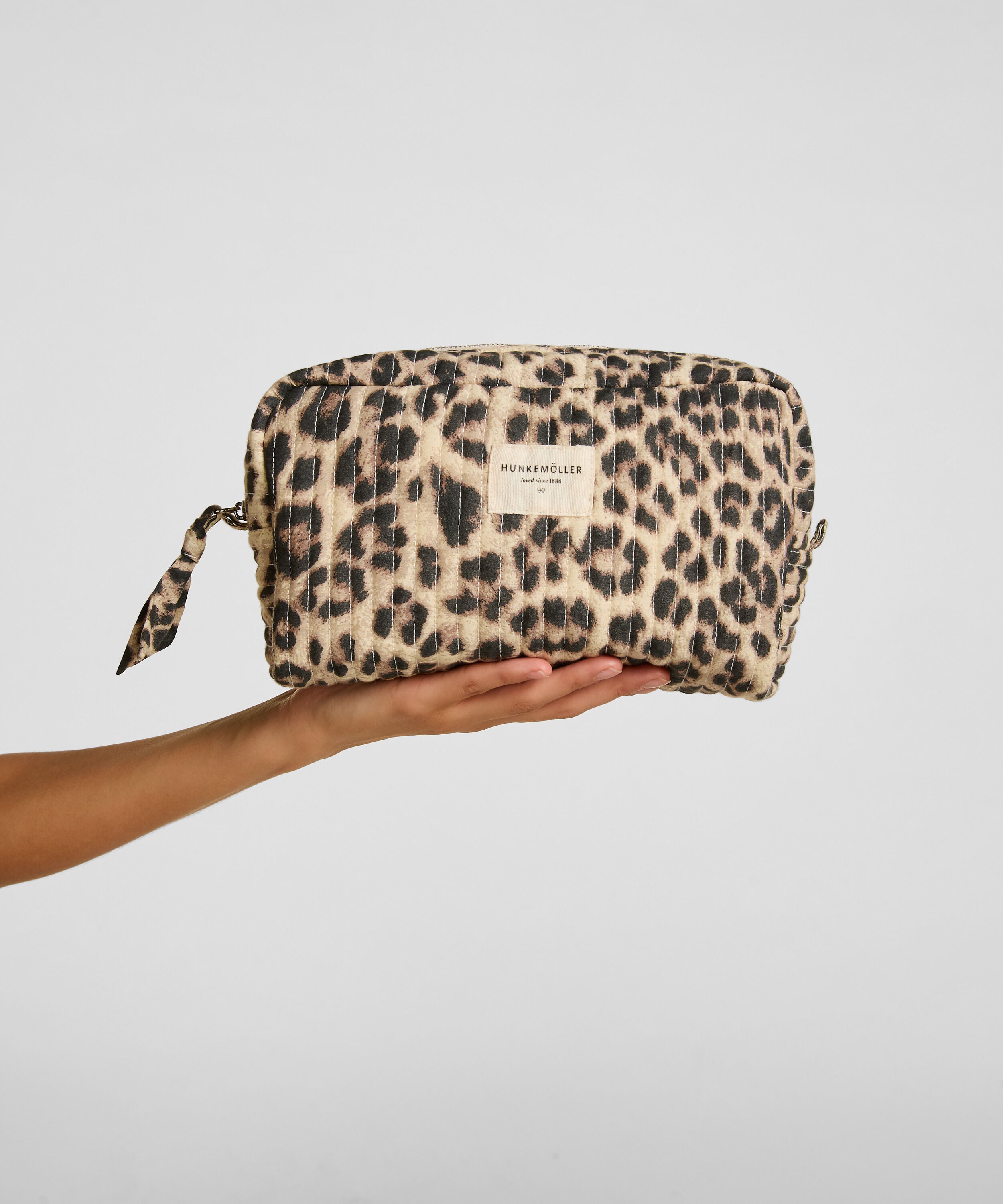 Neceser de Maquillaje Grande Leopardo, Beige