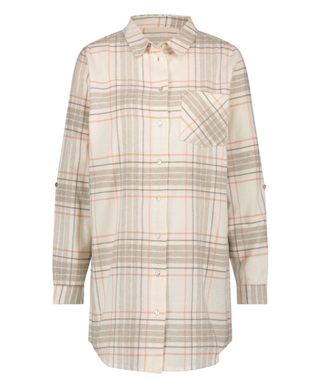 Camis&oacute;n boyfriend Check, Beige