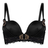 Sujetador de aros longline push-up acolchado Avela, Negro
