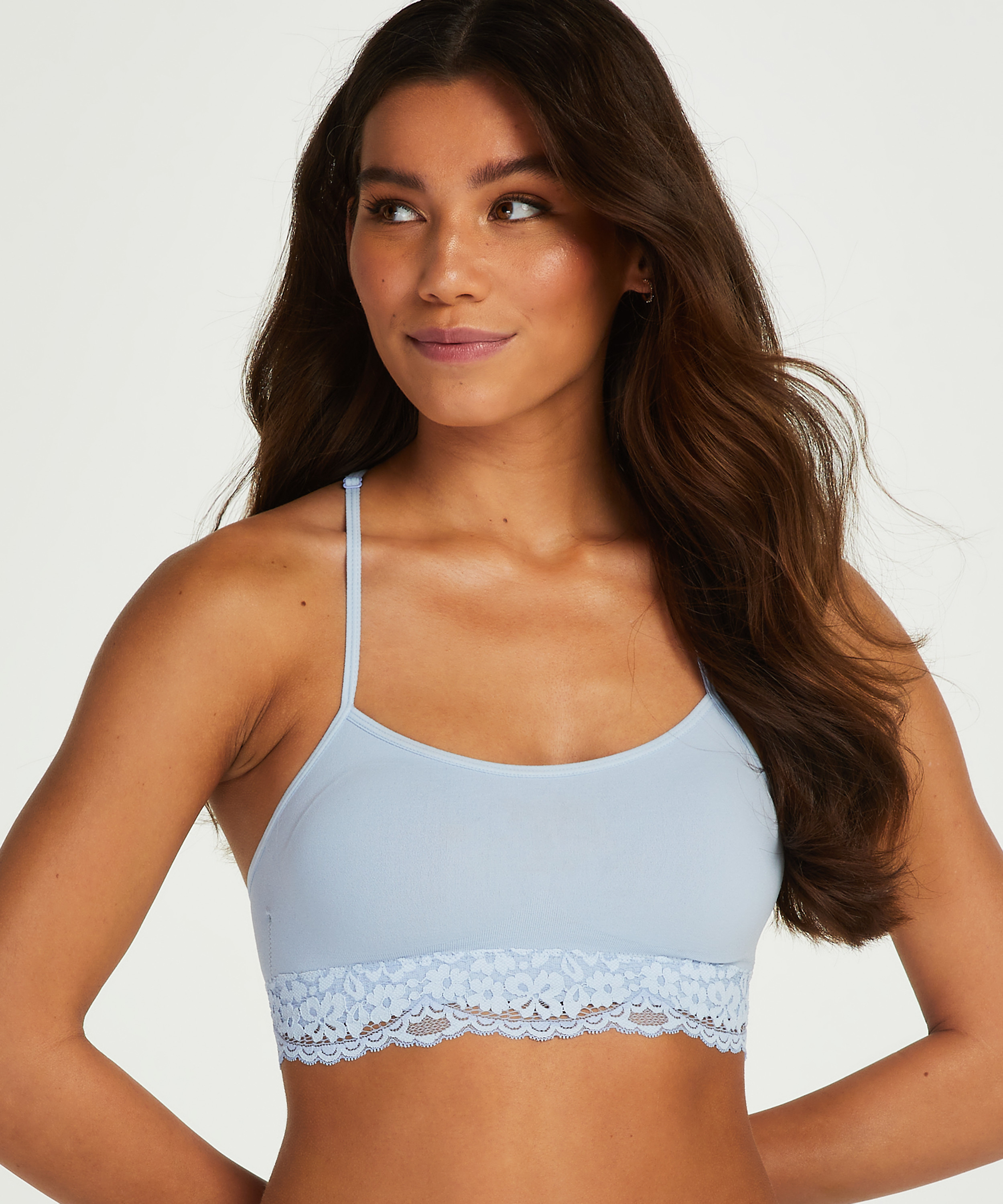 Bralette sin costuras Marine, Azul, main
