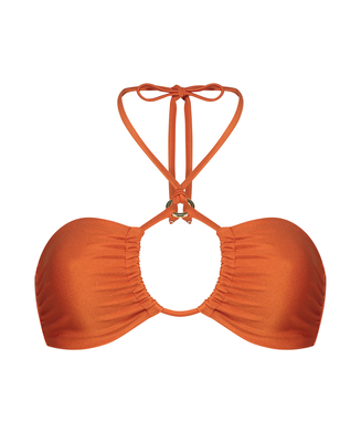 Top de bikini bandeau Desert, Naranja