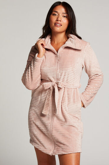 Hunkemöller Albornoz Zip Fleece Rosa Hunkemöller Albornoz Zip Fleece Rosa