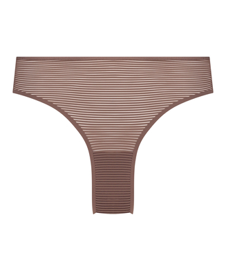 Brasileña Invisible Stripe mesh, marrón