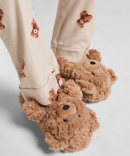 Pantuflas Teddy Bear, Beige