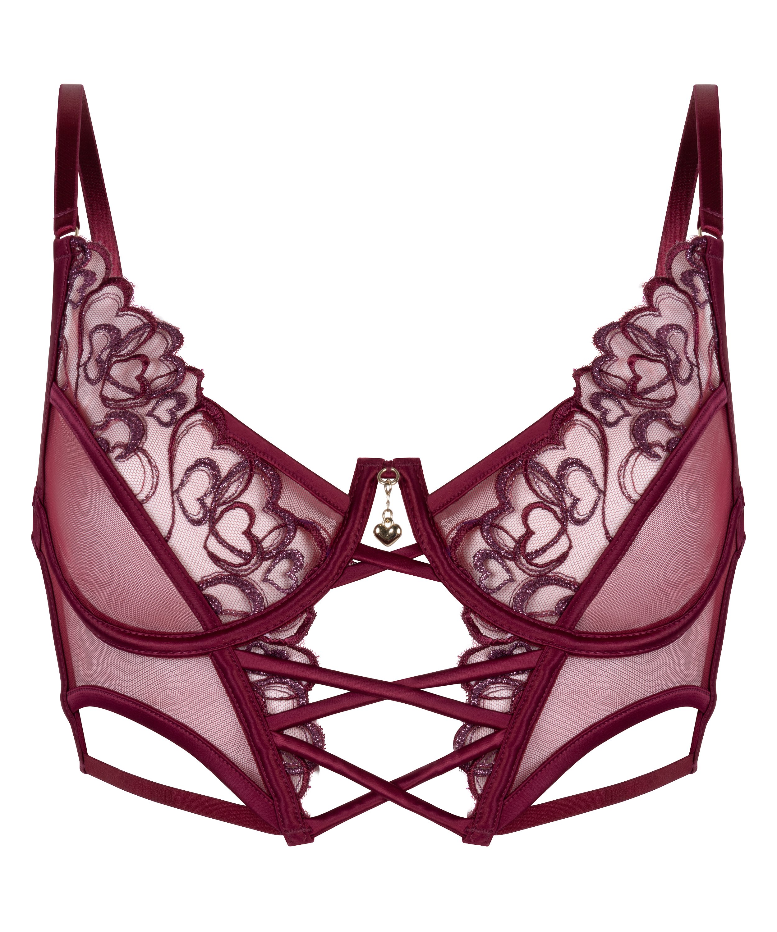 Sujetador «longline» sin aros preformado Scarlett, Rojo, main