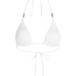 Top de bikini de triángulo Seashell, Blanco