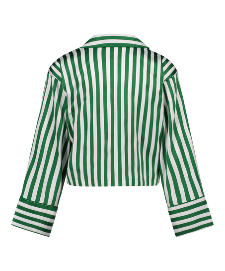 Chaqueta de manga larga y satén, Verde