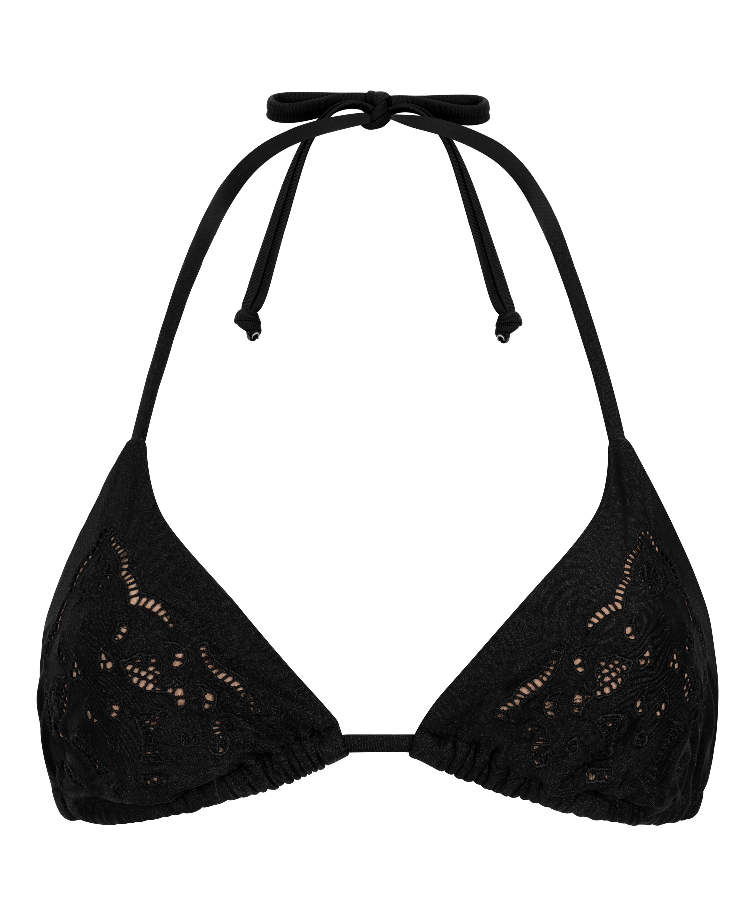 Top de bikini triangular Boho, Negro, main