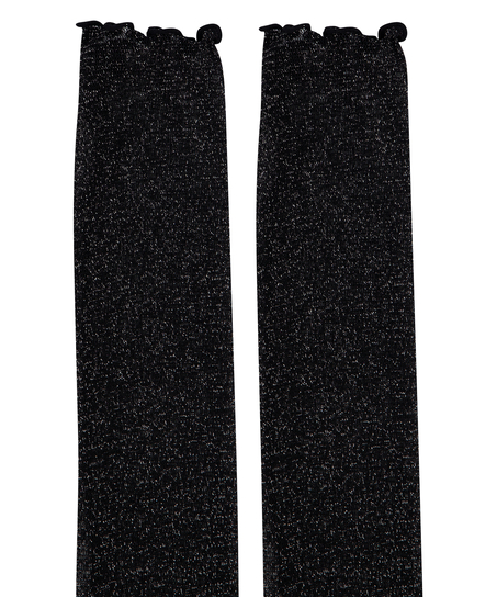 Medias Glitter, Negro