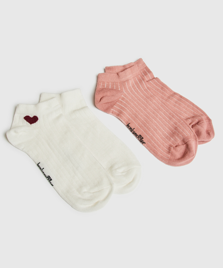 2 Pares Calcetines, Blanco