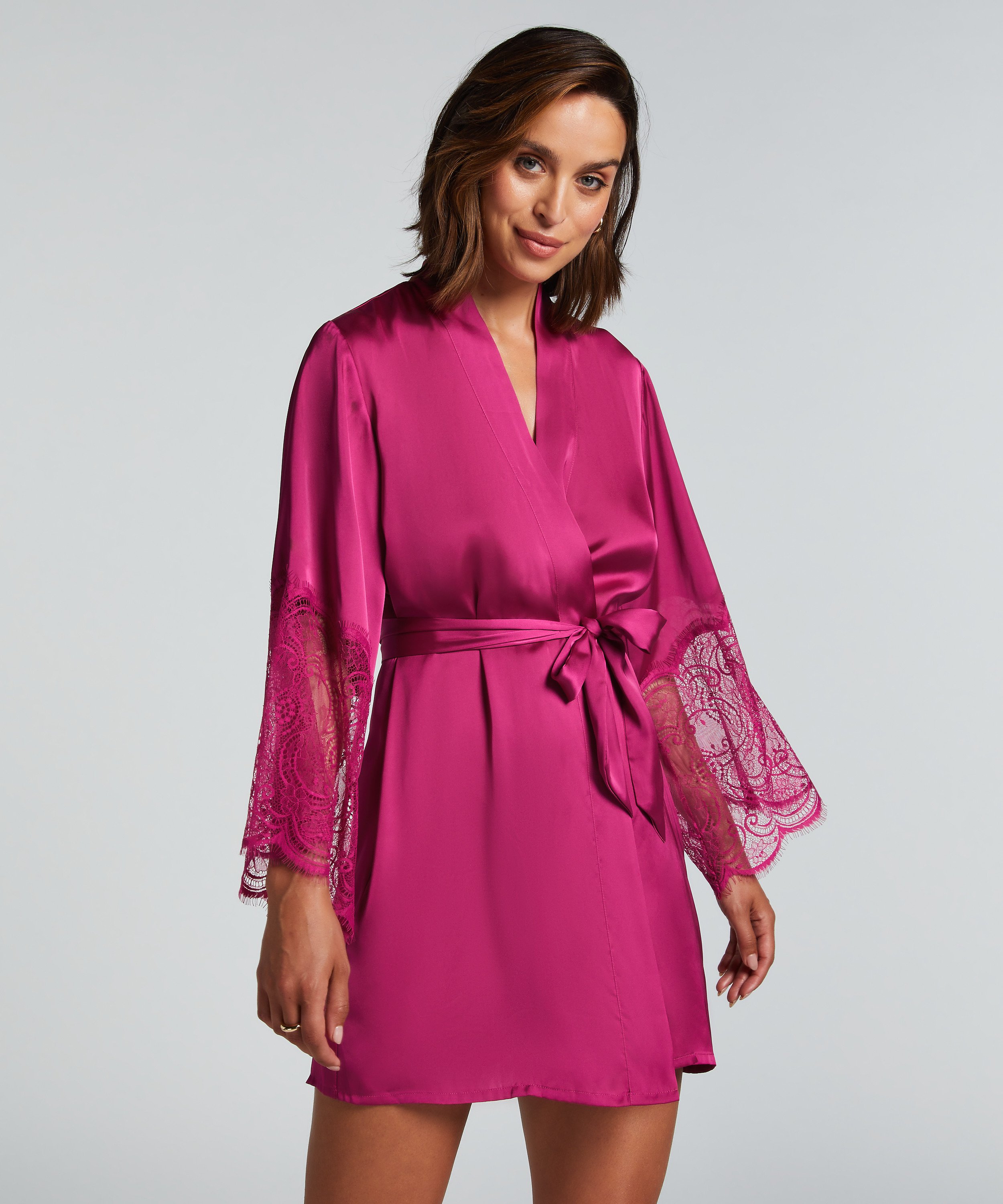 Kimono Satin, Rosa, main