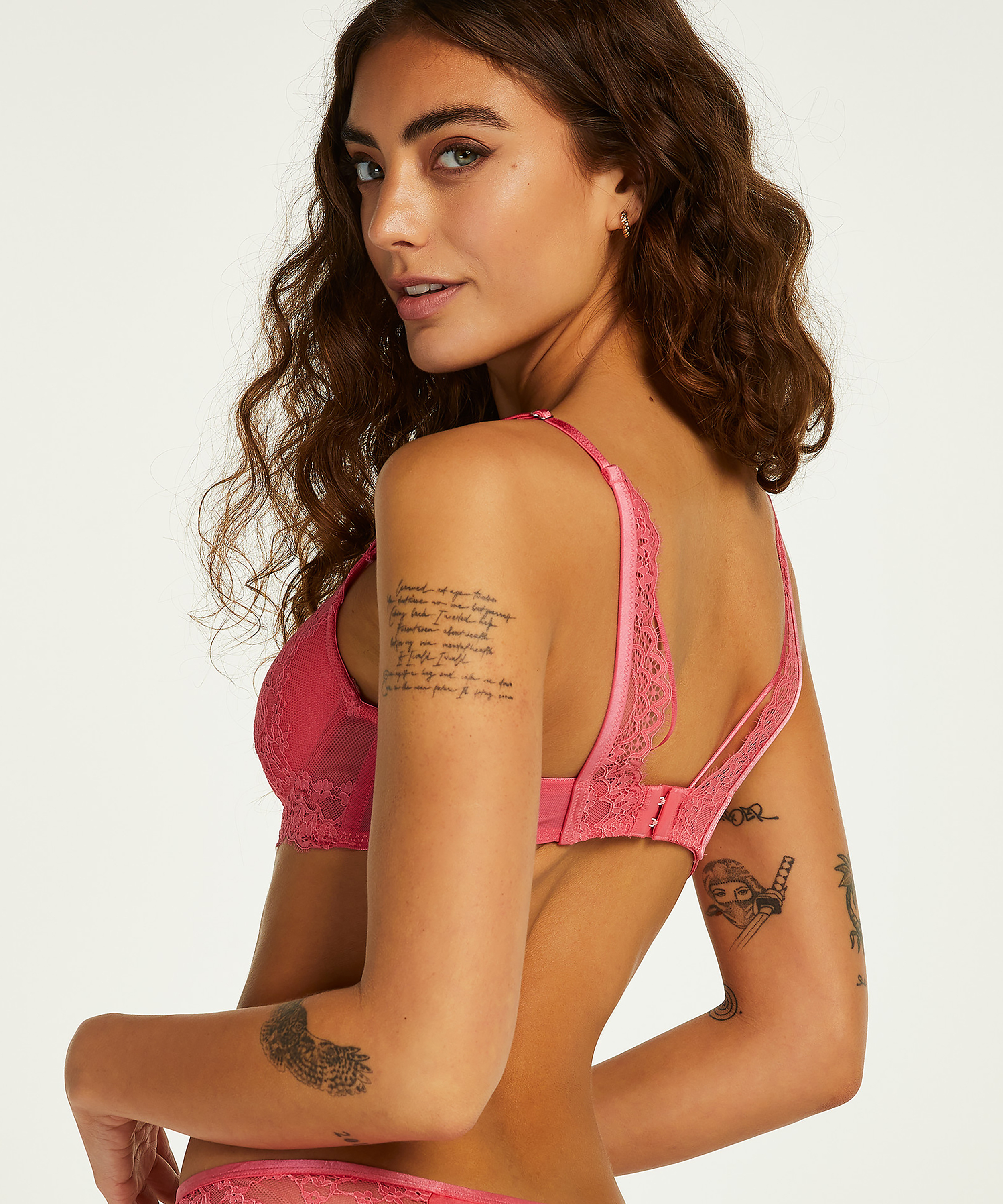 Sujetador de rejilla y preformado Claire, Rosa, main