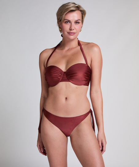 Top de bikini bandeau Dune, Rojo