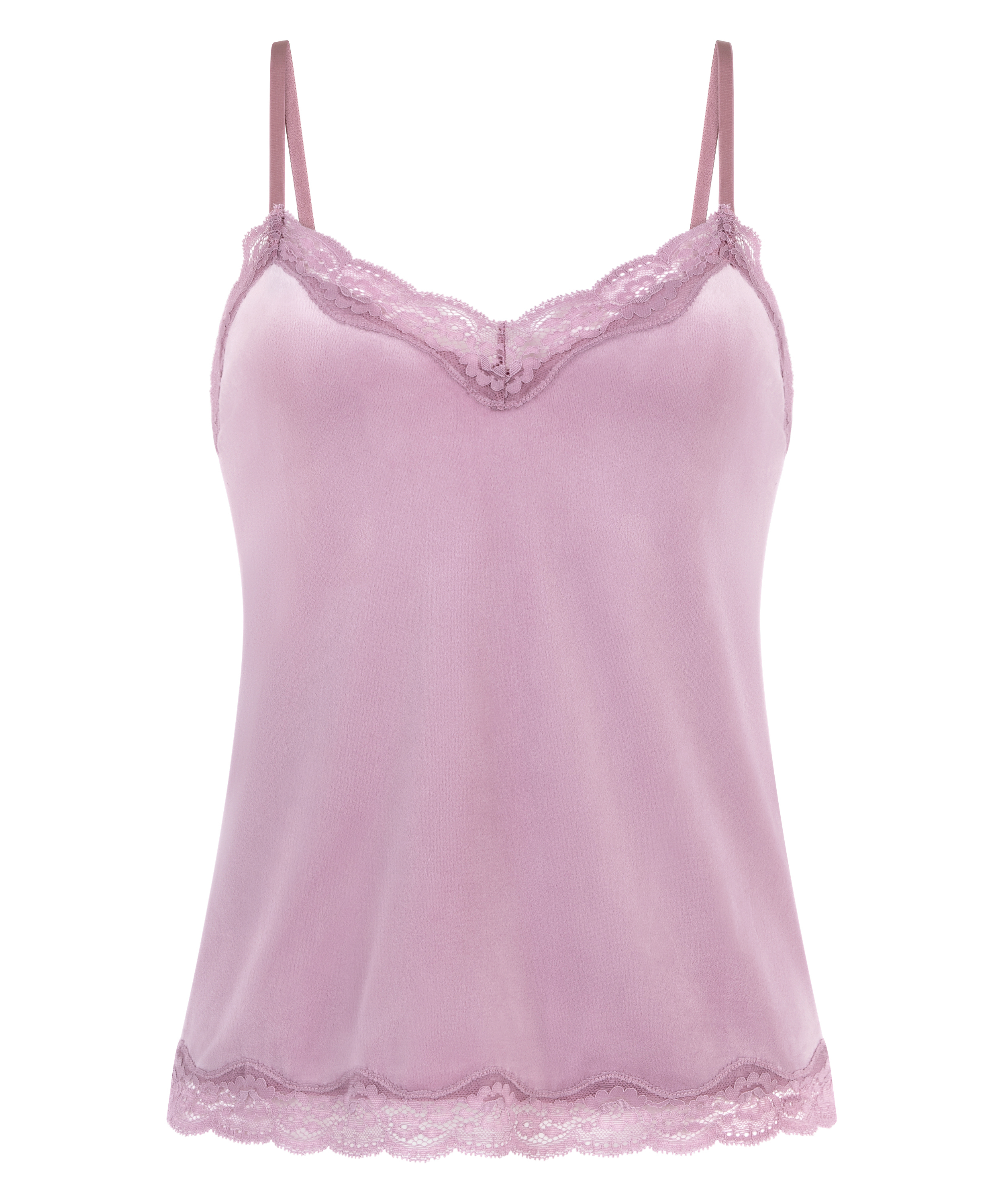 Camiseta top Velours Lace, Morado, main