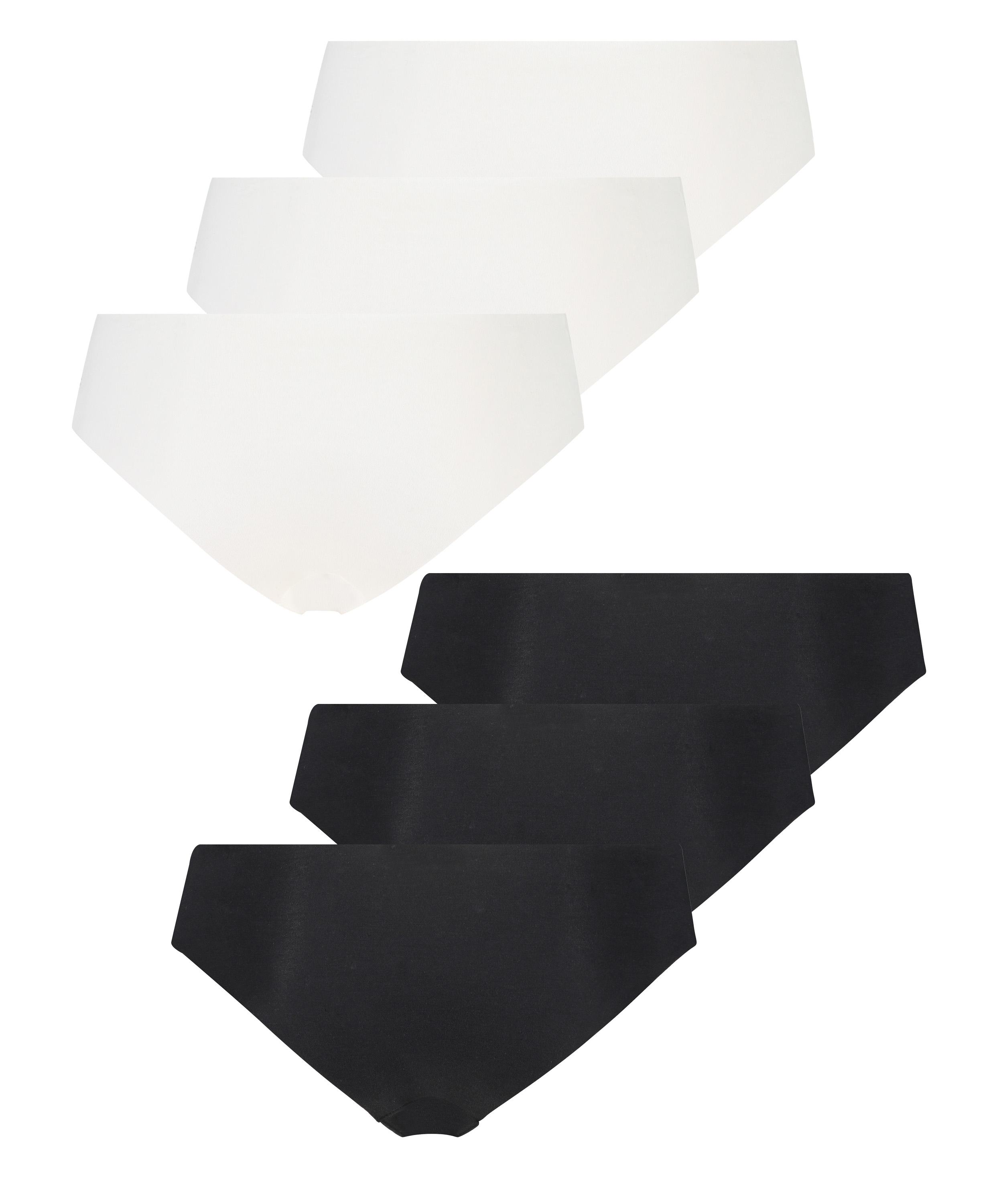 Lote de 6 braguitas brasile&ntilde;as invisibles, Blanco, main