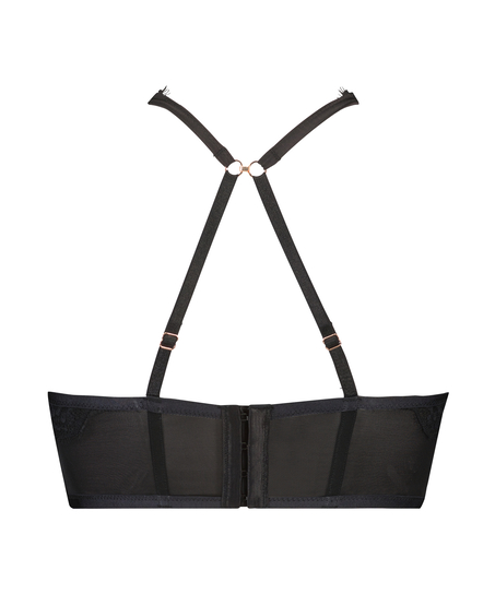 Sujetador longline push-up de aros preformado Margaret Lucy Hale, Negro