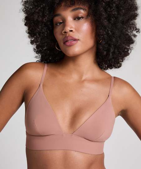 Triangular Bralette Smooth, Marr&oacute;n