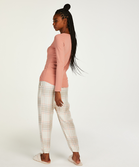 Tall Pantalón de pijama Twill Check, Gris