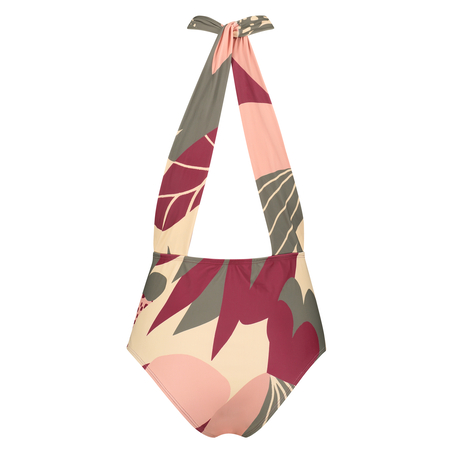 Traje de baño de corte alto Print Game, Rosa