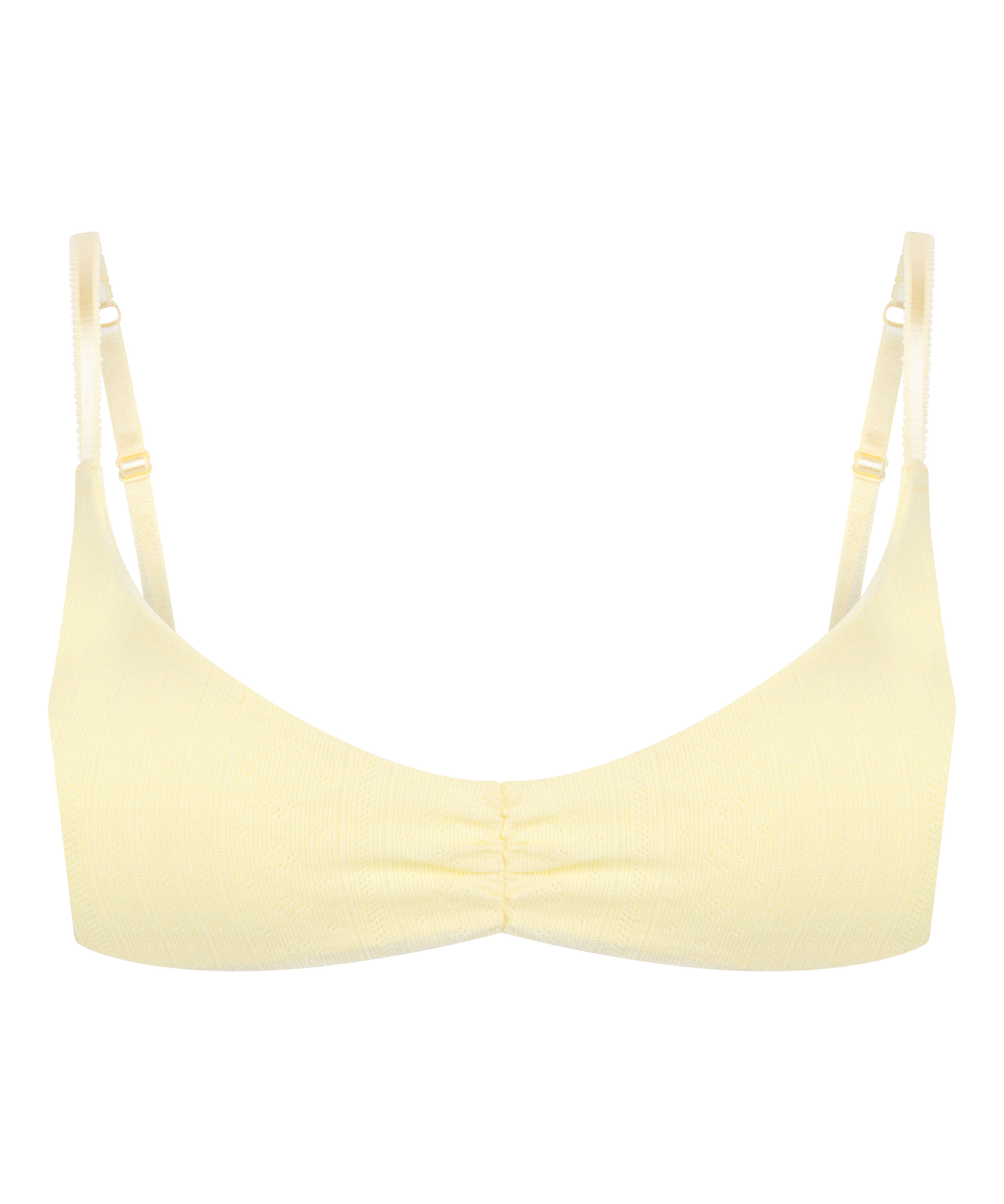 Bralette en pointelle, Amarillo