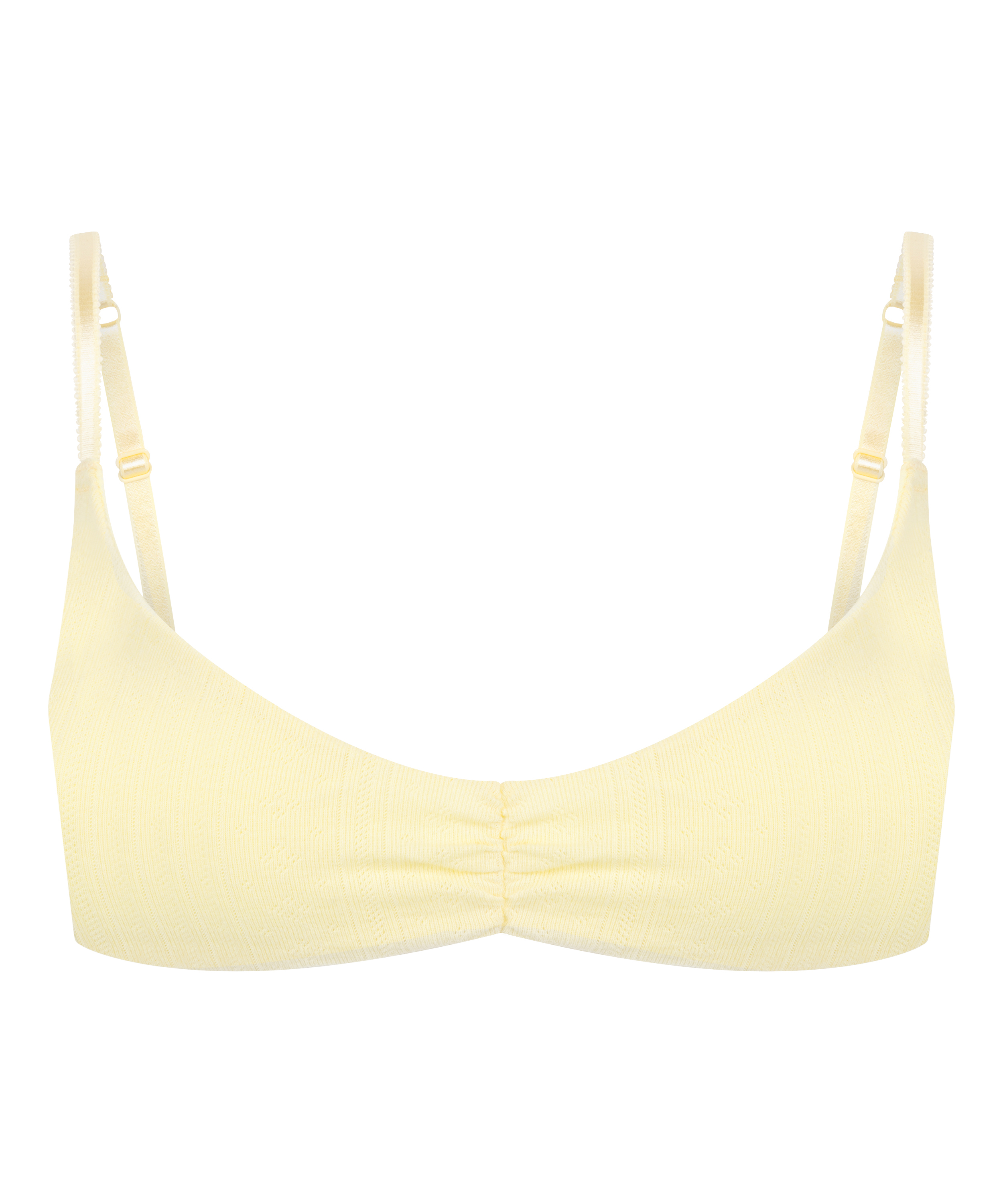 Bralette en pointelle, Amarillo, main