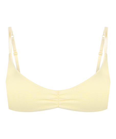 Bralette en pointelle, Amarillo