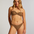 Braguita de Bikini de Corte Alto Goldie Shimmer, Amarillo