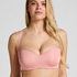 Sujetador push-up de aros sin tirantes y preformado Smooth, Rosa
