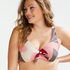 Top de bikini de aros no preformado Print Game, Rosa