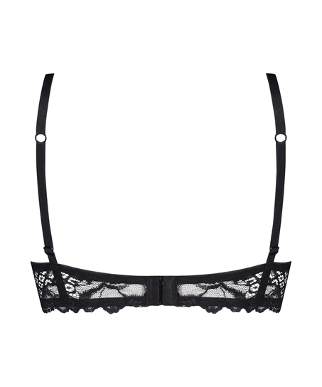 Sujetador longline de aros preformado Chloe, Negro
