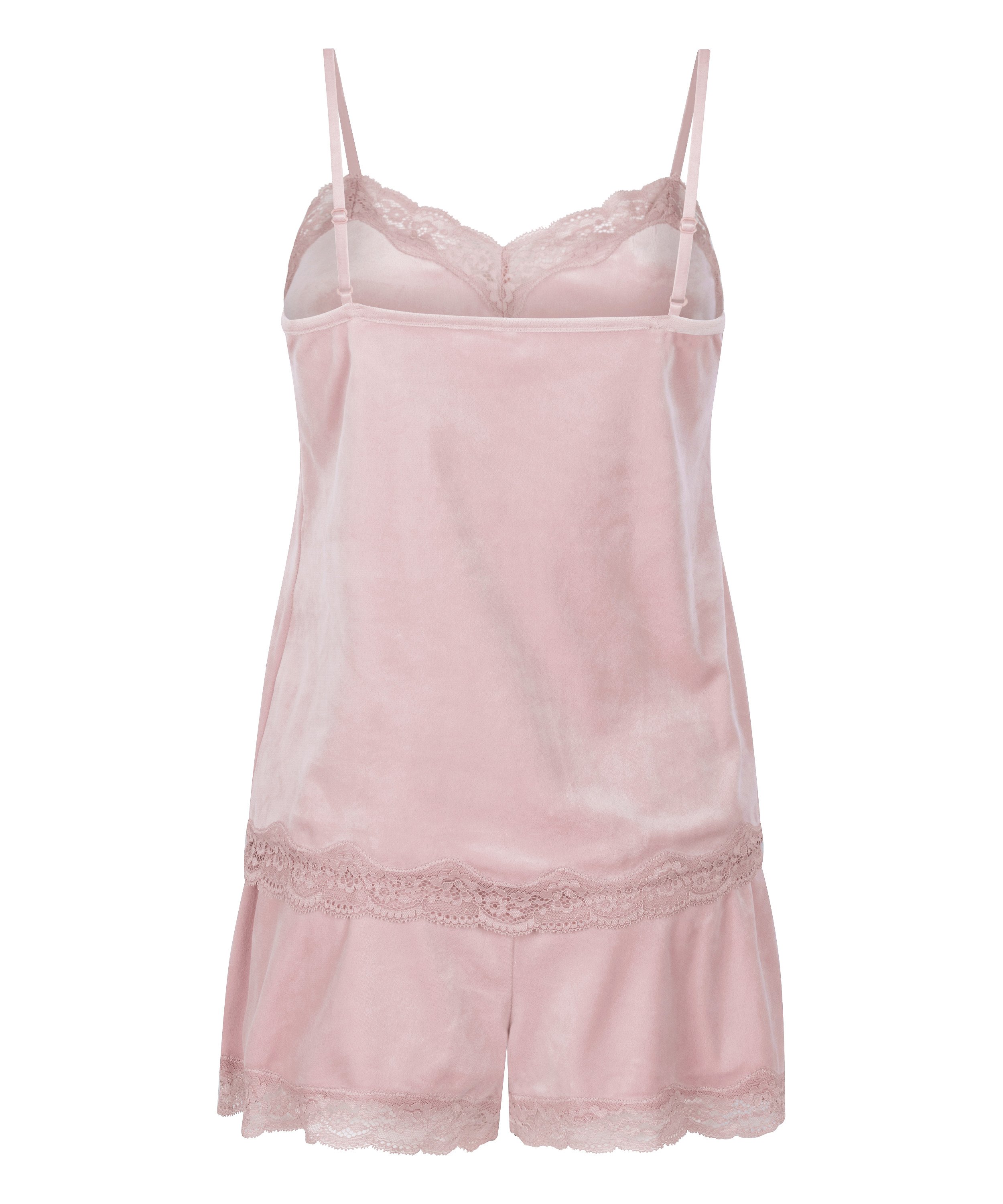 Camiseta top Velours Lace, Rosa, main