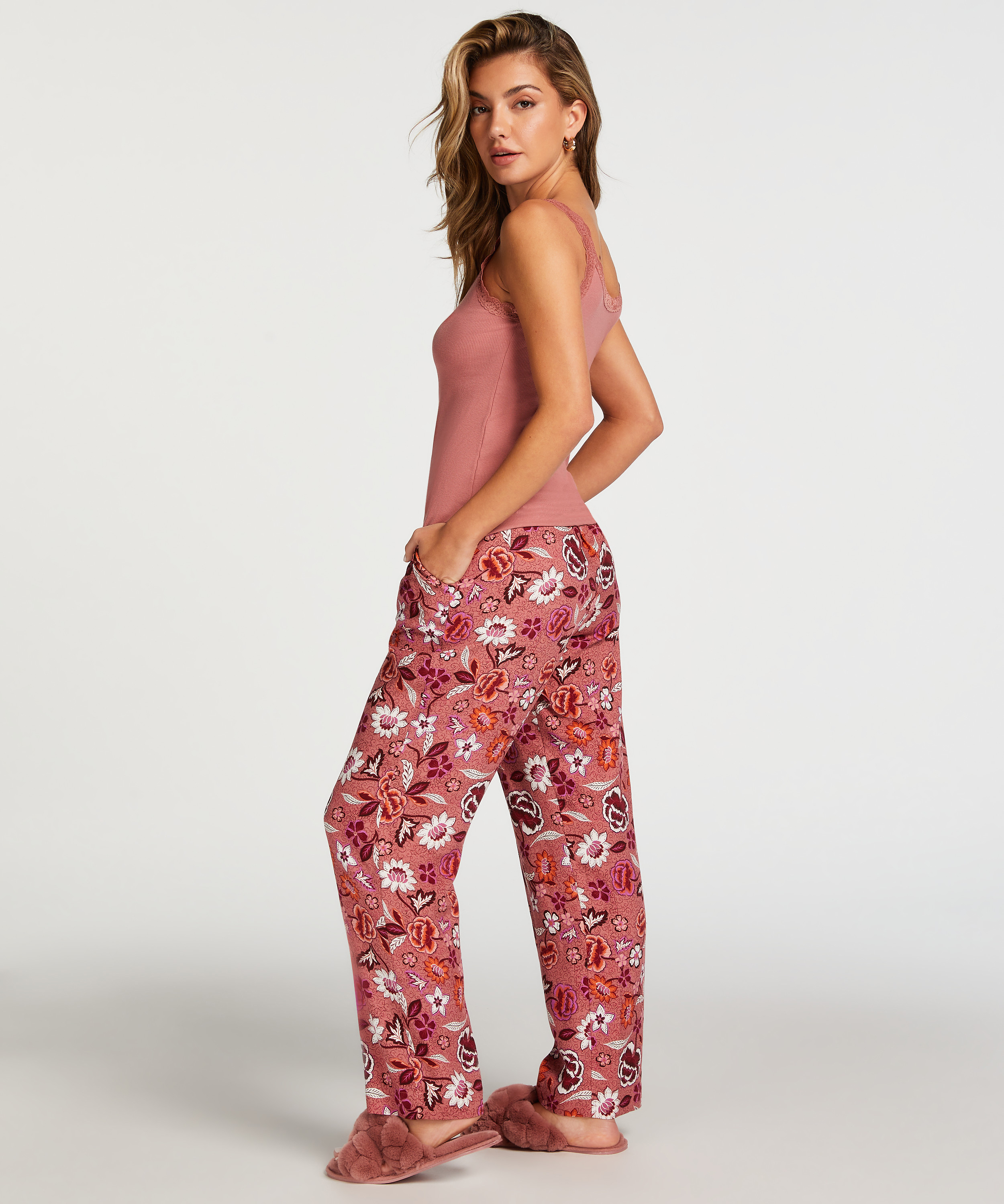 Tall Pantal&oacute;n de pijama Woven, Rosa, main